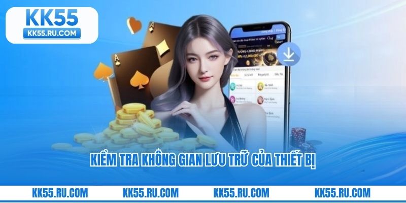 Kiểm tra không gian lưu trữ của thiết bị